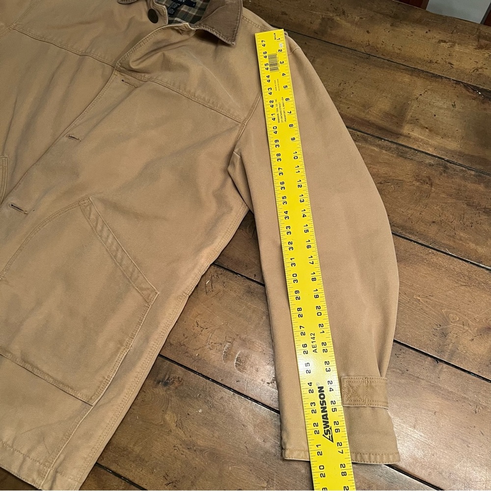 SOLD Mens vintage 90s khaki barn jacket|size Large Tall - Picture 10 of 11